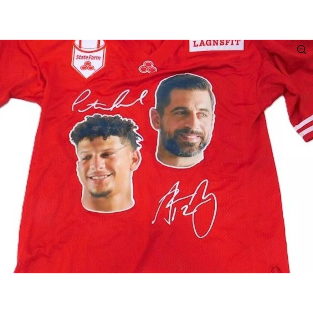 Allstate Promotional Chiefs Superbowl 2025 3-Peat Jersey Rodgers Mahomes Large